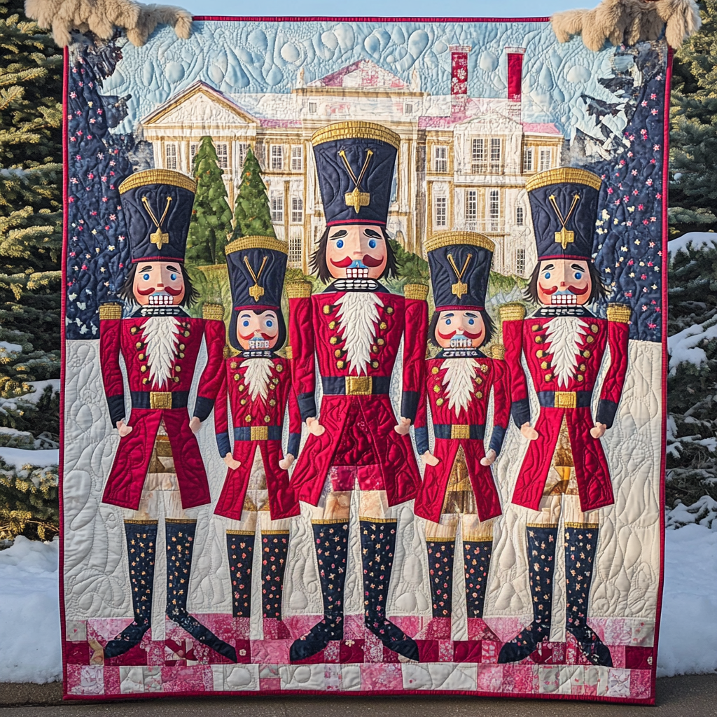 Nutcracker Dreamland Quilted Blanket Christmas Presents For Wife
