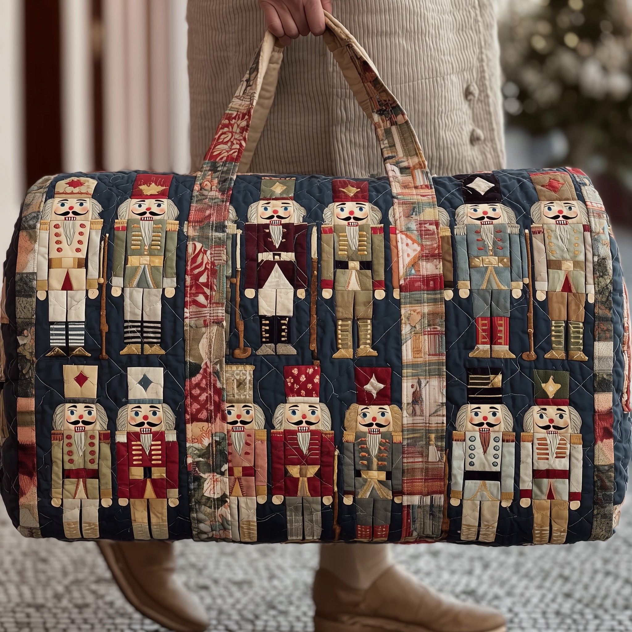 Nutcracker Guard Quilted Duffle Bag Independence Day Gift Idea