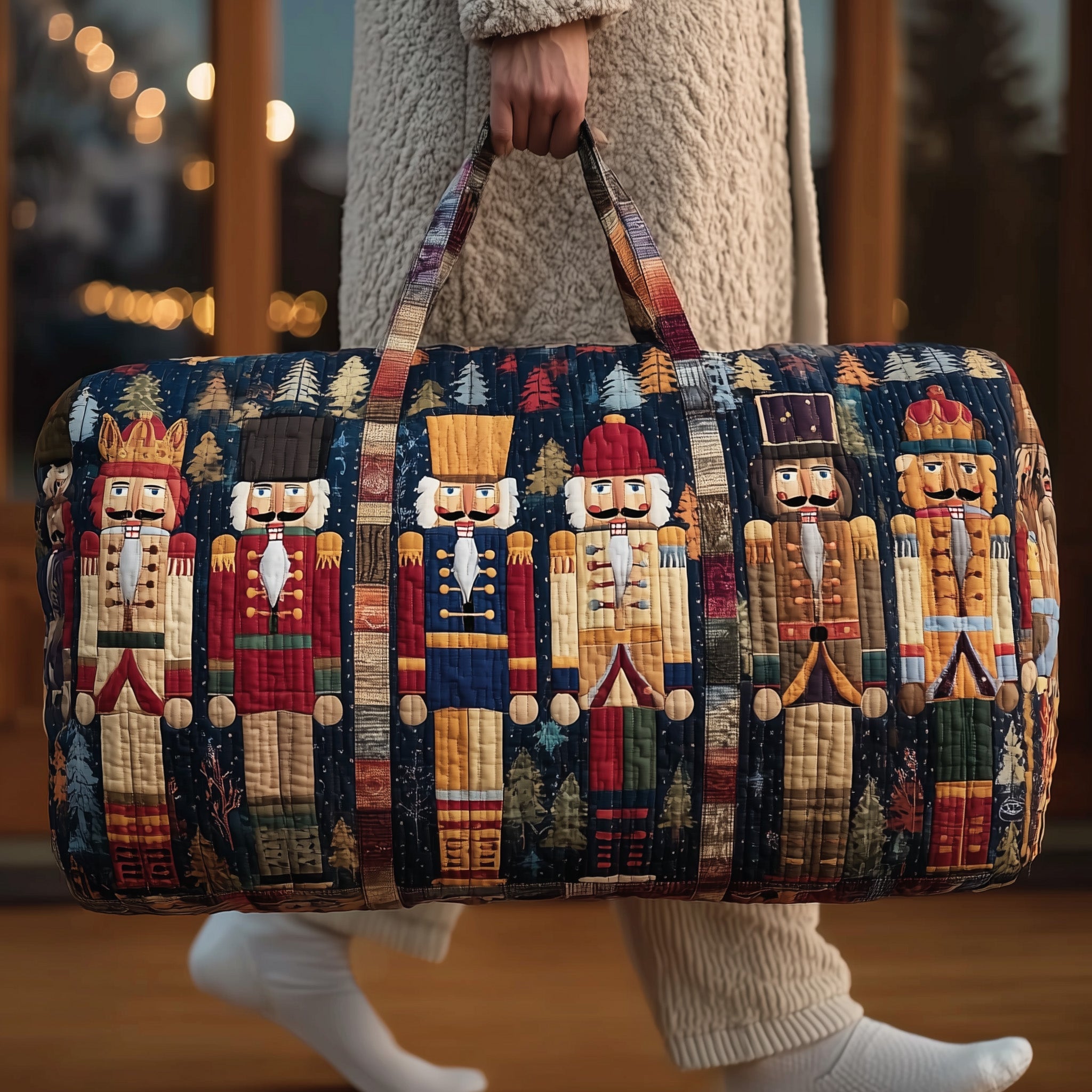 Nutcracker Guard Quilted Duffle Bag Thanksgiving Gift Idea