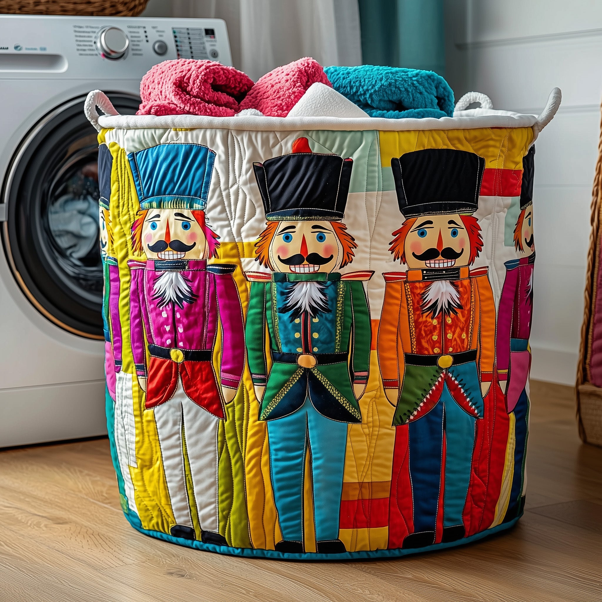Nutcracker Guard Quilted Laundry Basket Best Christmas Gifts For Women 2025