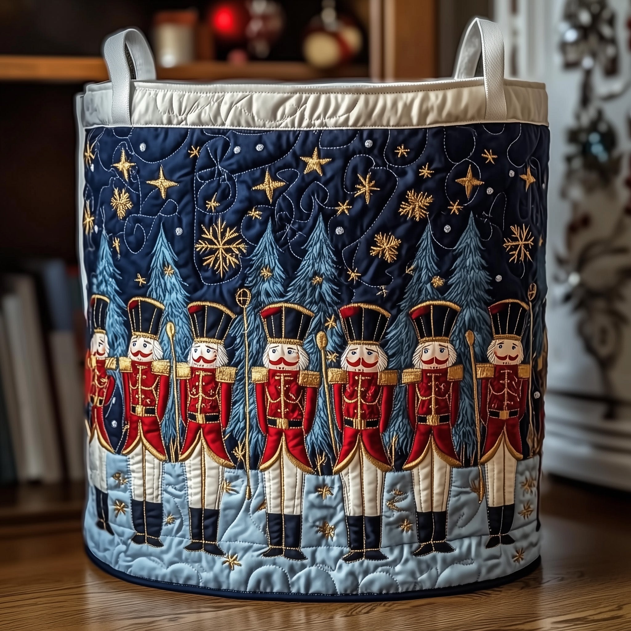 Nutcracker Guard Quilted Laundry Basket Christmas Present For Adult Daughter
