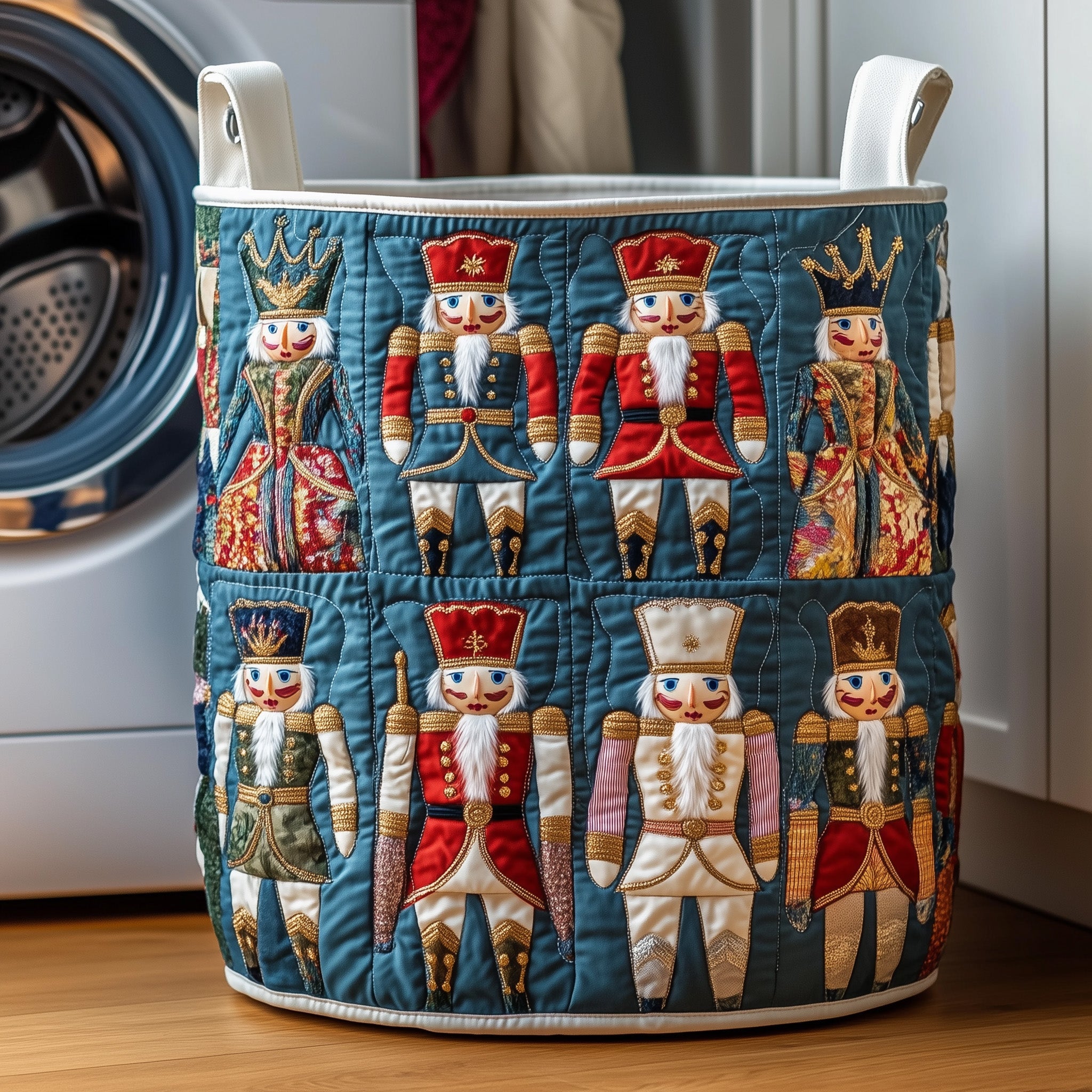 Nutcracker Guard Quilted Laundry Basket Gifts From Daughter To Mother For Christmas