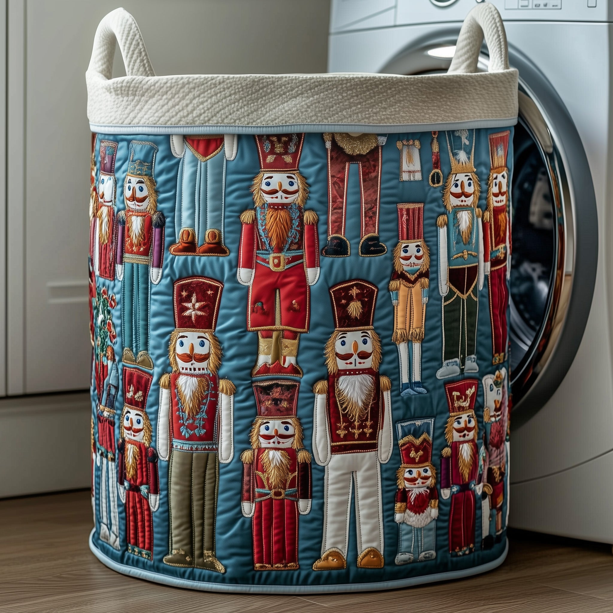 Nutcracker Guard Quilted Laundry Basket Unique Christmas Gifts For Family