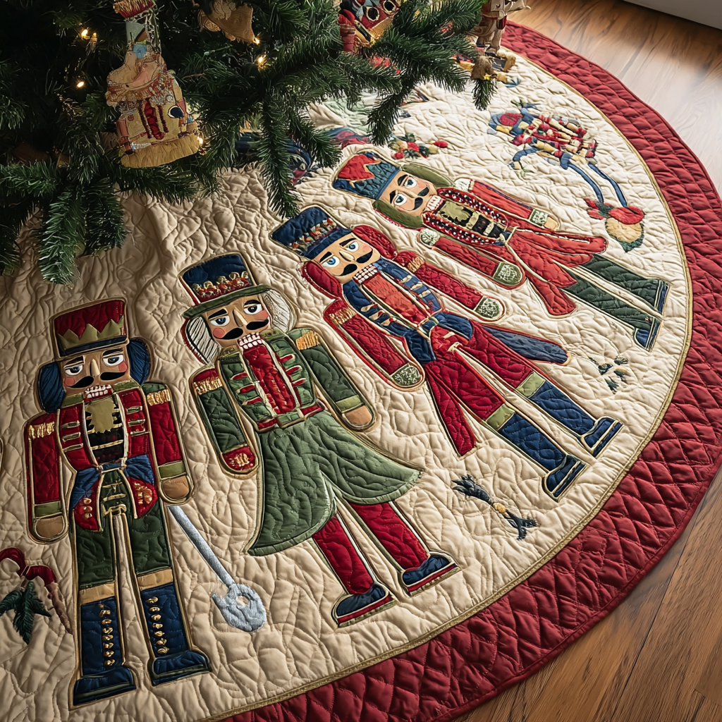 Nutcracker Magic Christmas Quilted Tree Skirt Winter Holiday Decor Nutcracker Themed Gifts