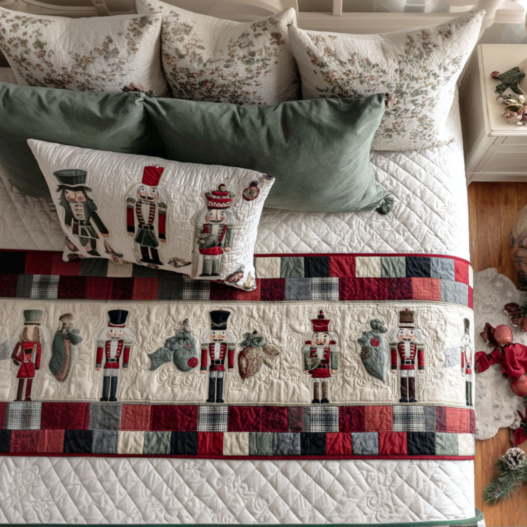 Nutcracker Magic Quilted Bed Runner Christmas Decorations Christmas Gift Ideas 2025