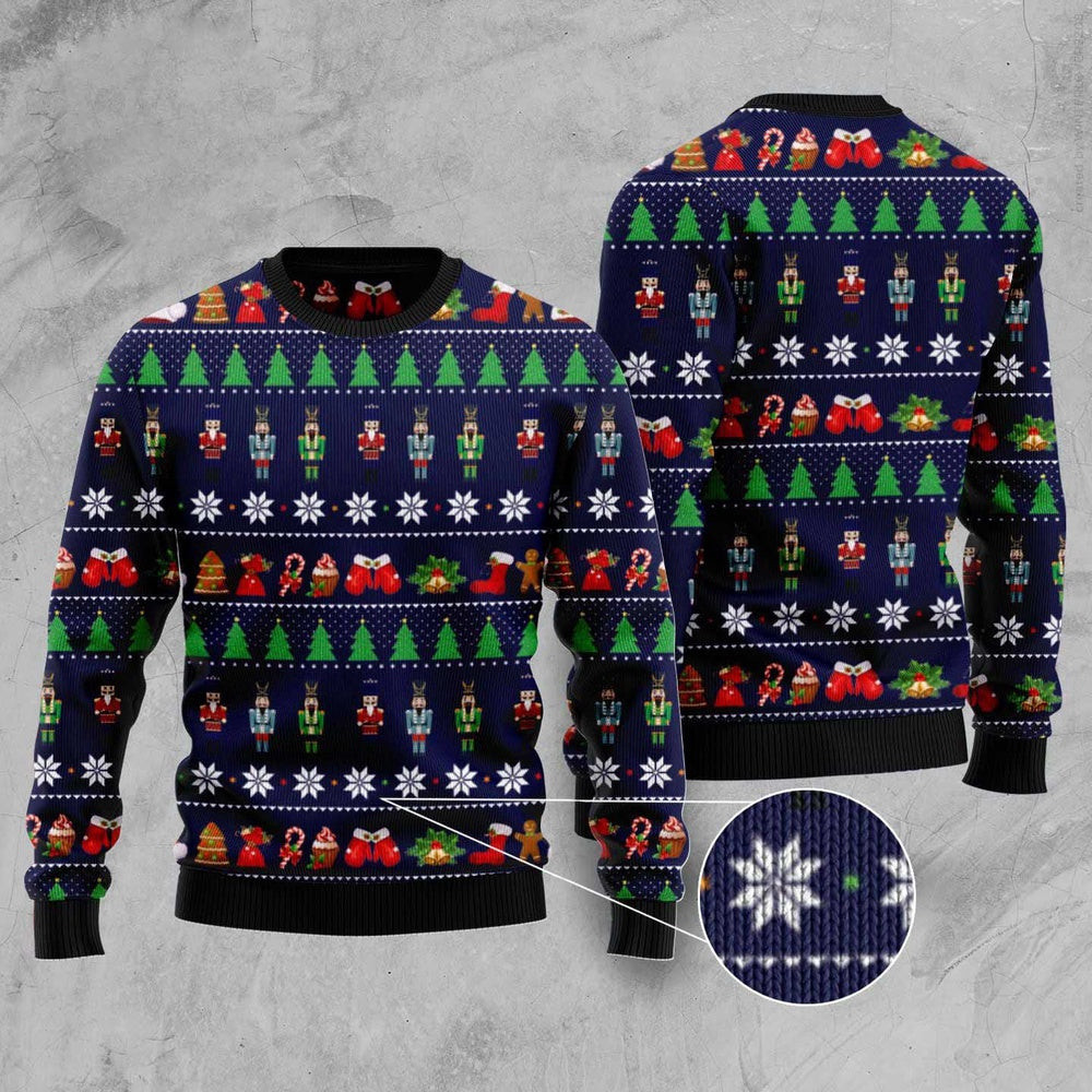 Nutcracker Pattern Ugly Christmas Sweater Funny Ugly Christmas Sweater Best Christmas Gifts