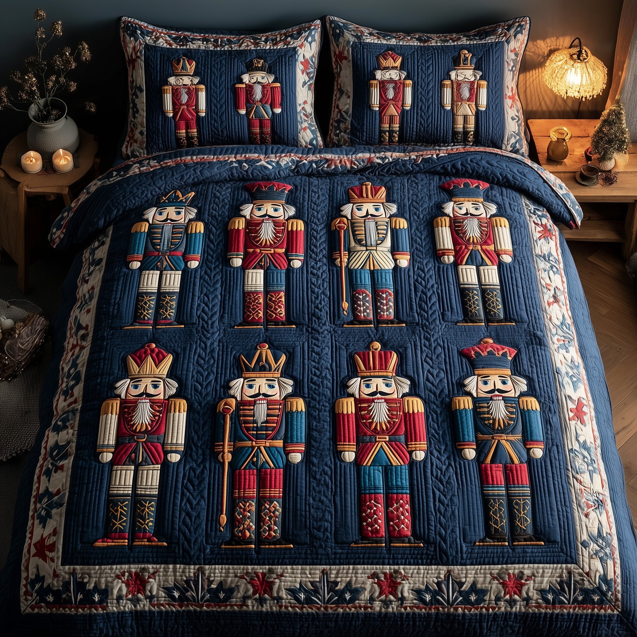Nutcracker Quilted Bedding Set New Home Gift