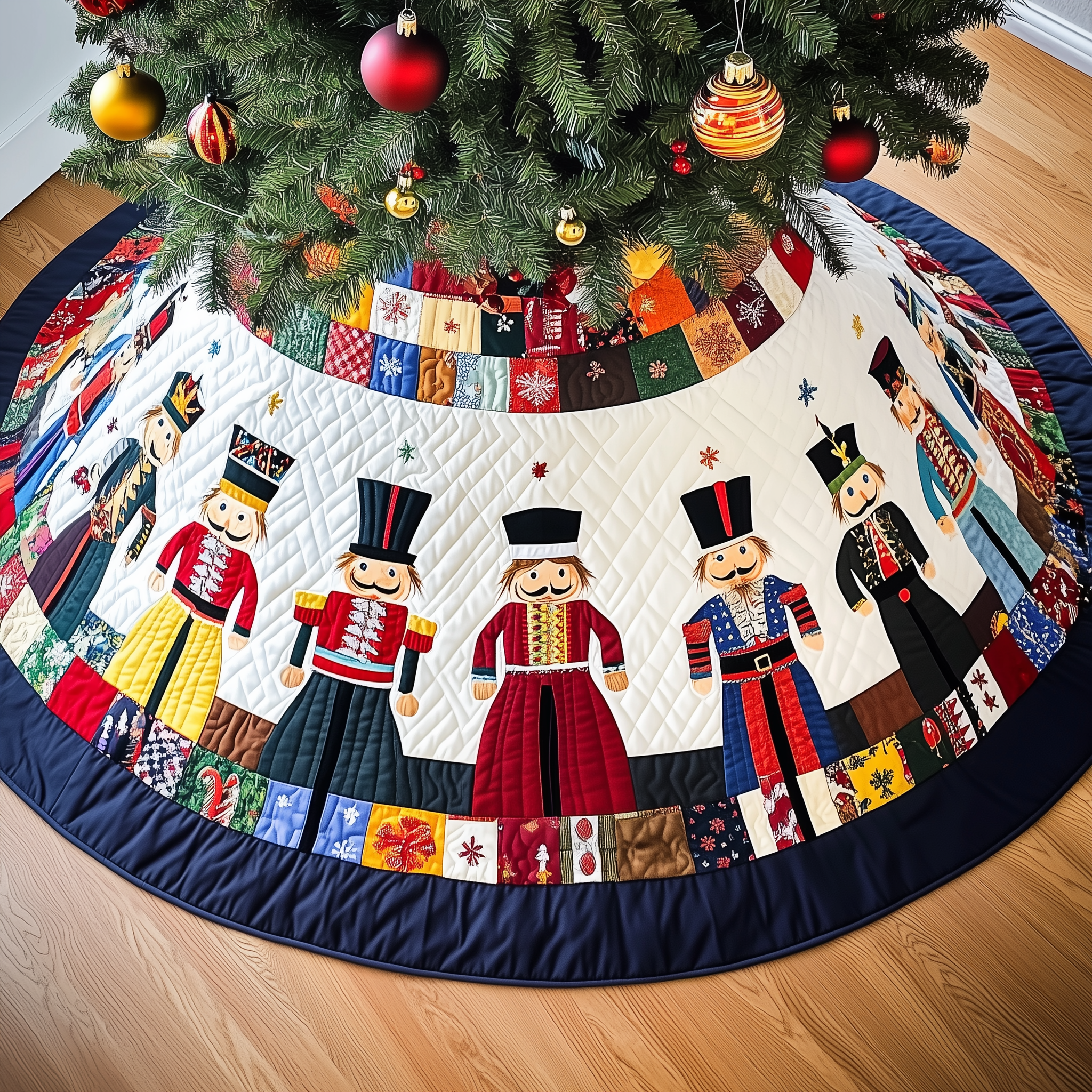 Nutcracker Quilted Tree Skirt Best Xmas Tree Skirts Indoor Decorations Unique Nutcracker Gifts