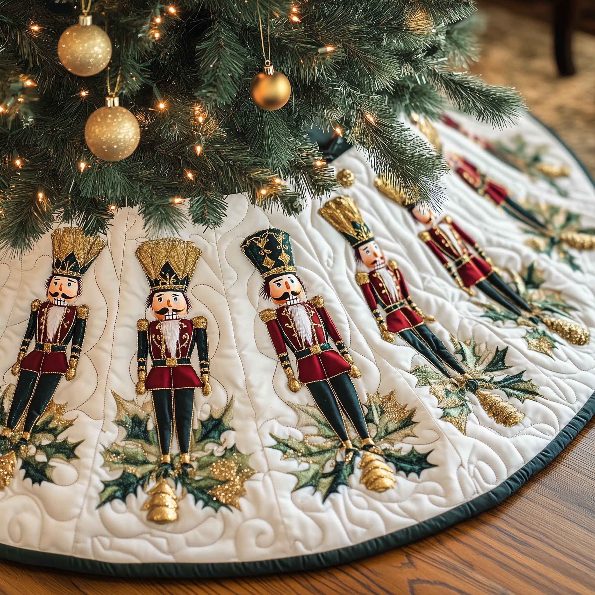 Nutcracker Quilted Tree Skirt Perfect Christmas Gift Merch