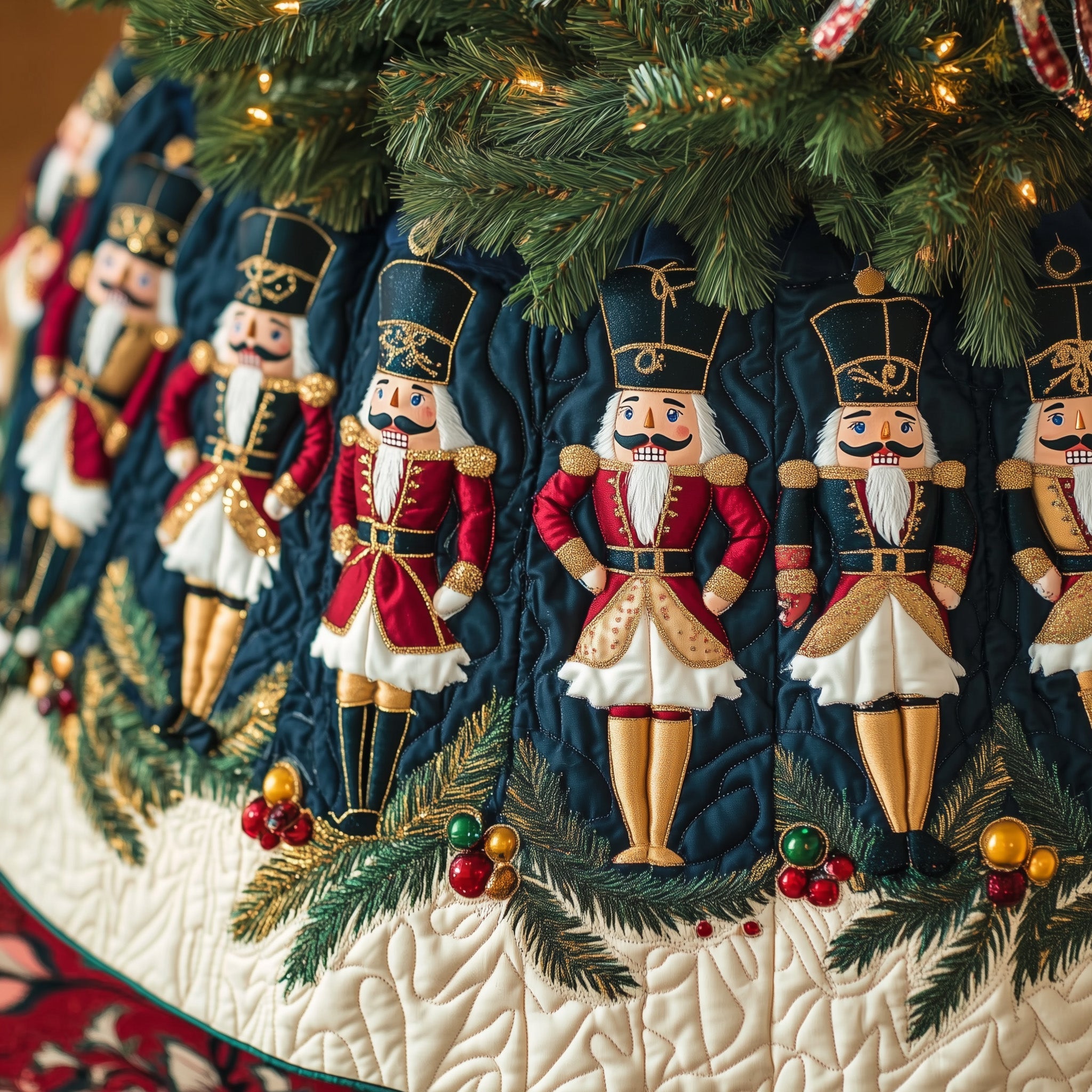 Nutcracker Quilted Tree Skirt Thoughtful Valentineâ€™s Day Gift Merch