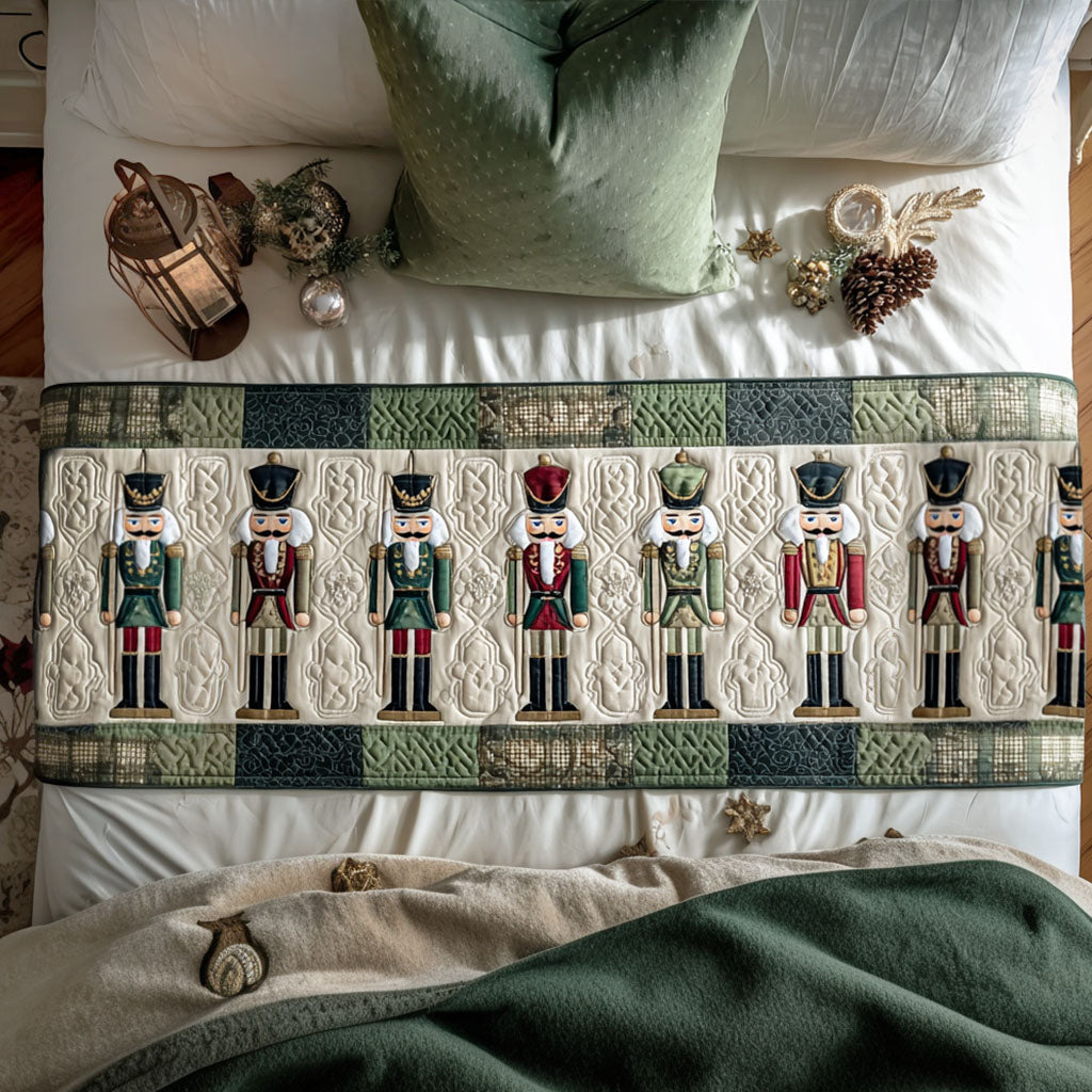 Nutcracker Row Quilted Bed Runner Christmas Bed Runner Secret Santa Gift Ideas