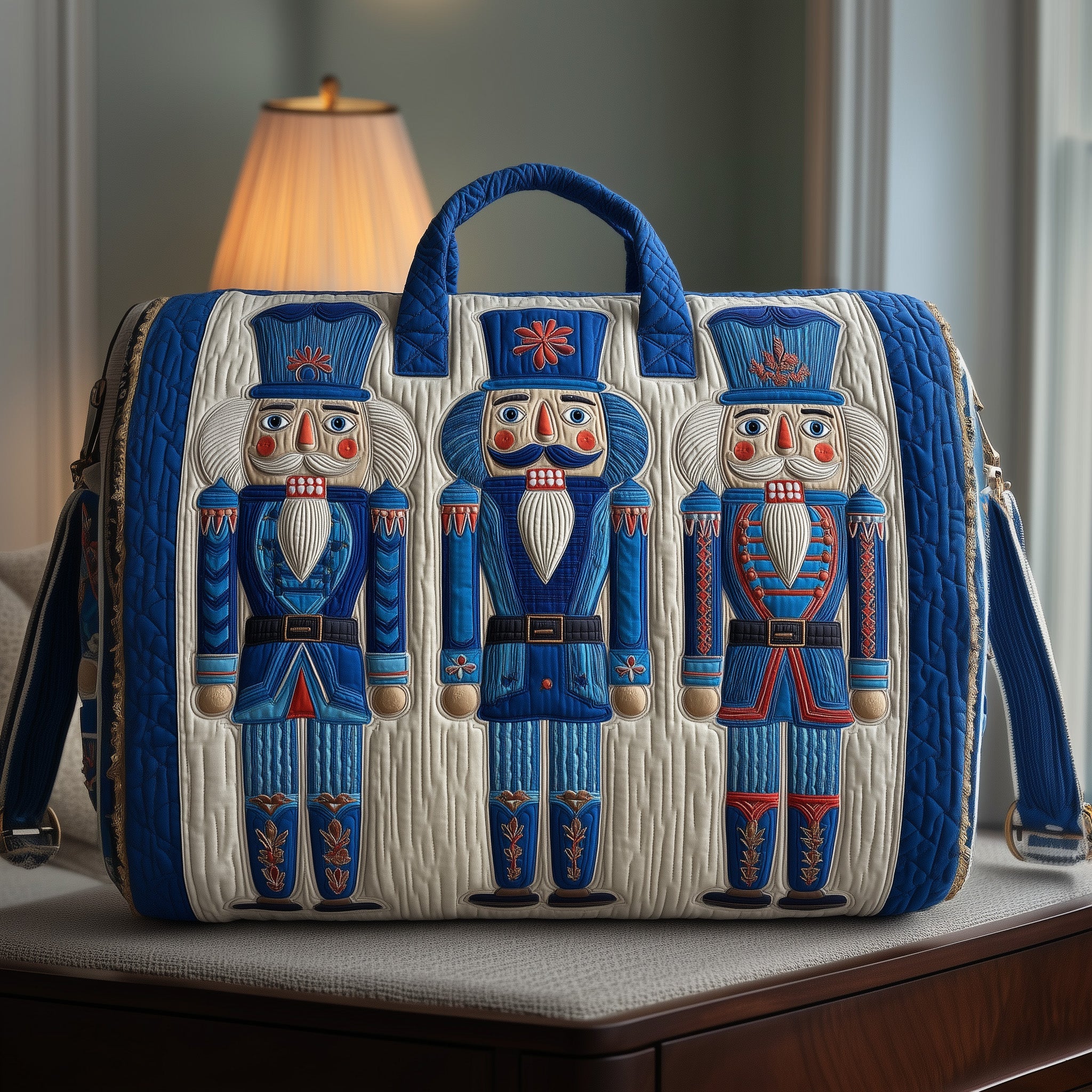 Nutcracker Soldiers Quilted Duffle Bag For Everyday Use