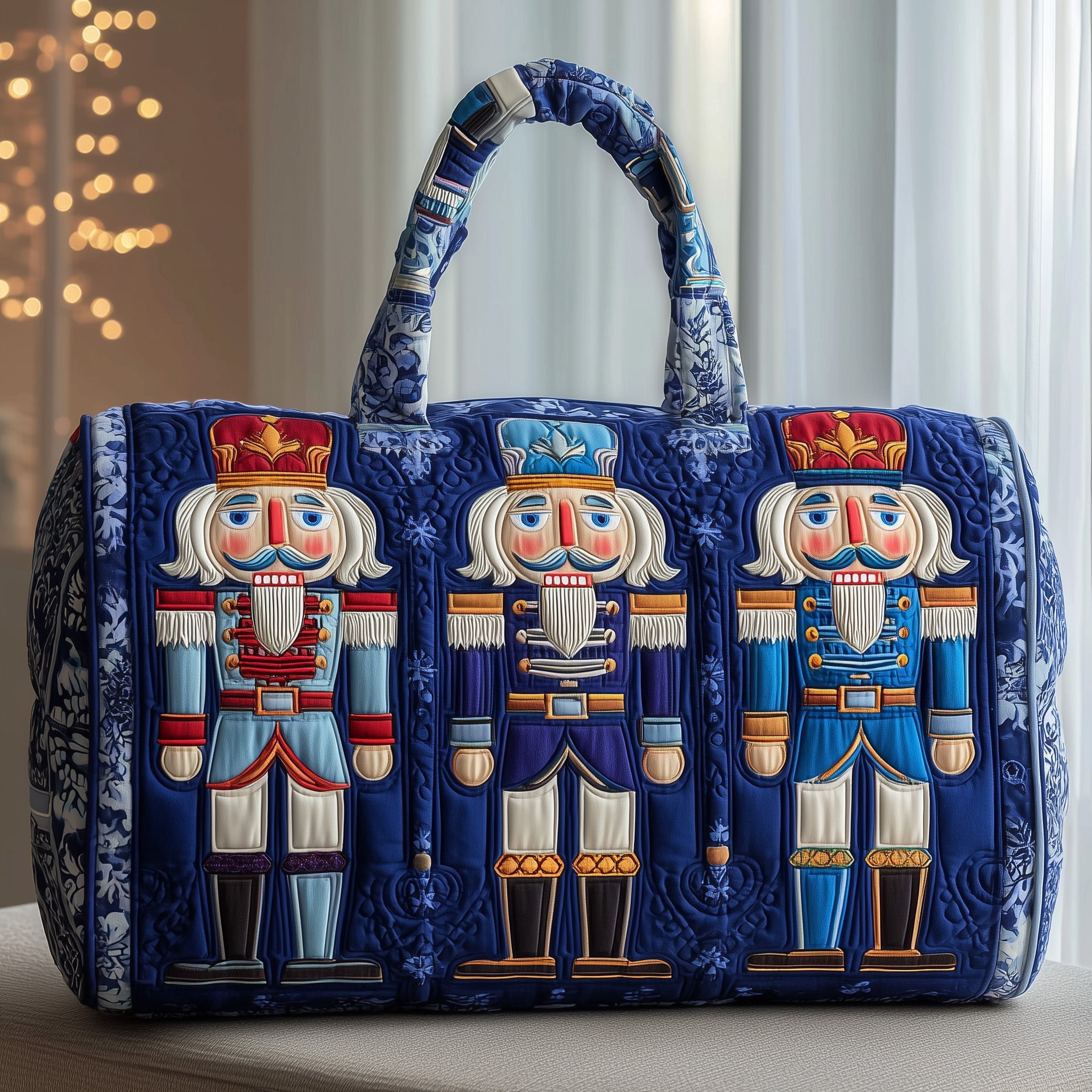 Nutcracker Soldiers Quilted Duffle Bag Gift For Friends