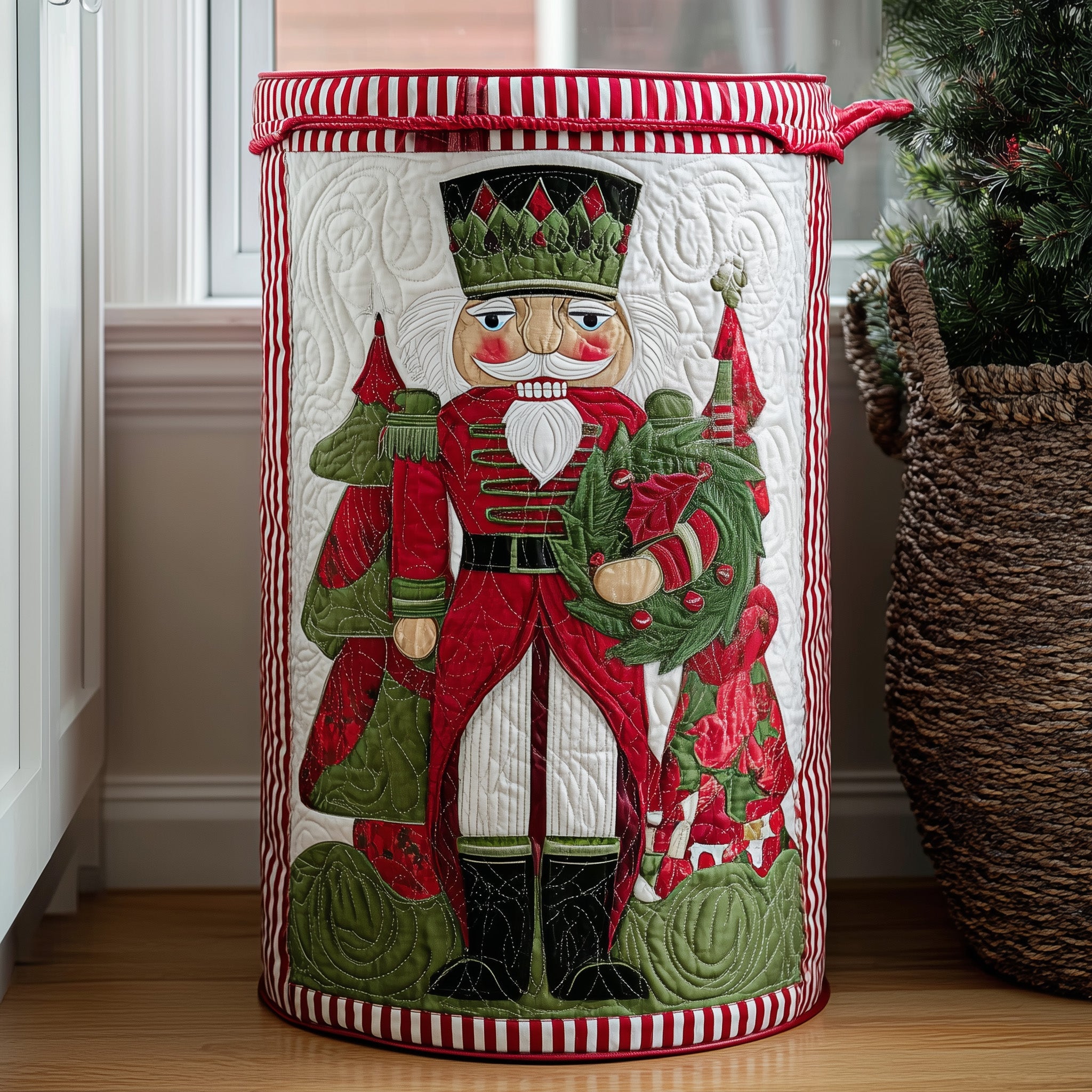Nutcracker Spirit Quilted Laundry Basket Best Gifts For A Family For Christmas