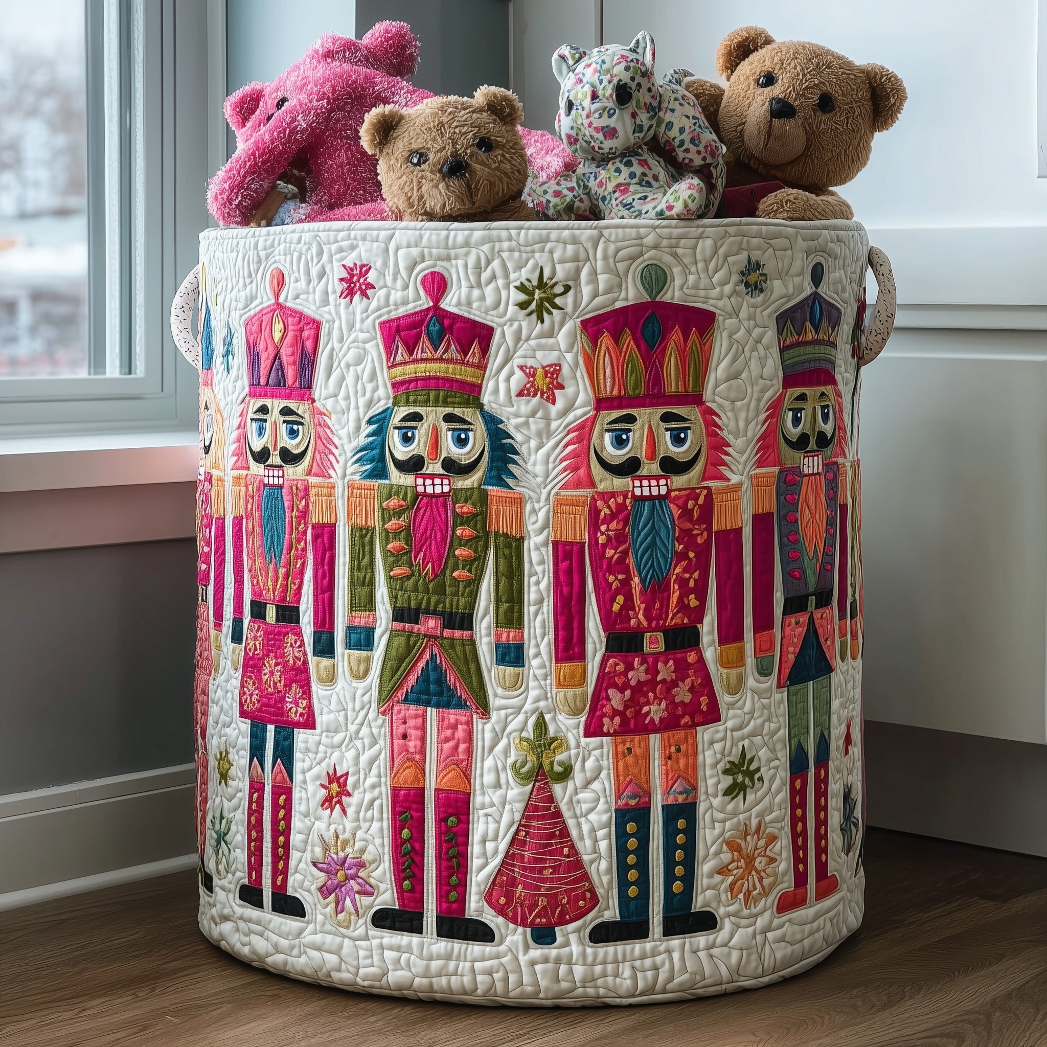 Nutcracker Spirit Quilted Laundry Basket Christmas Presents For Your Family