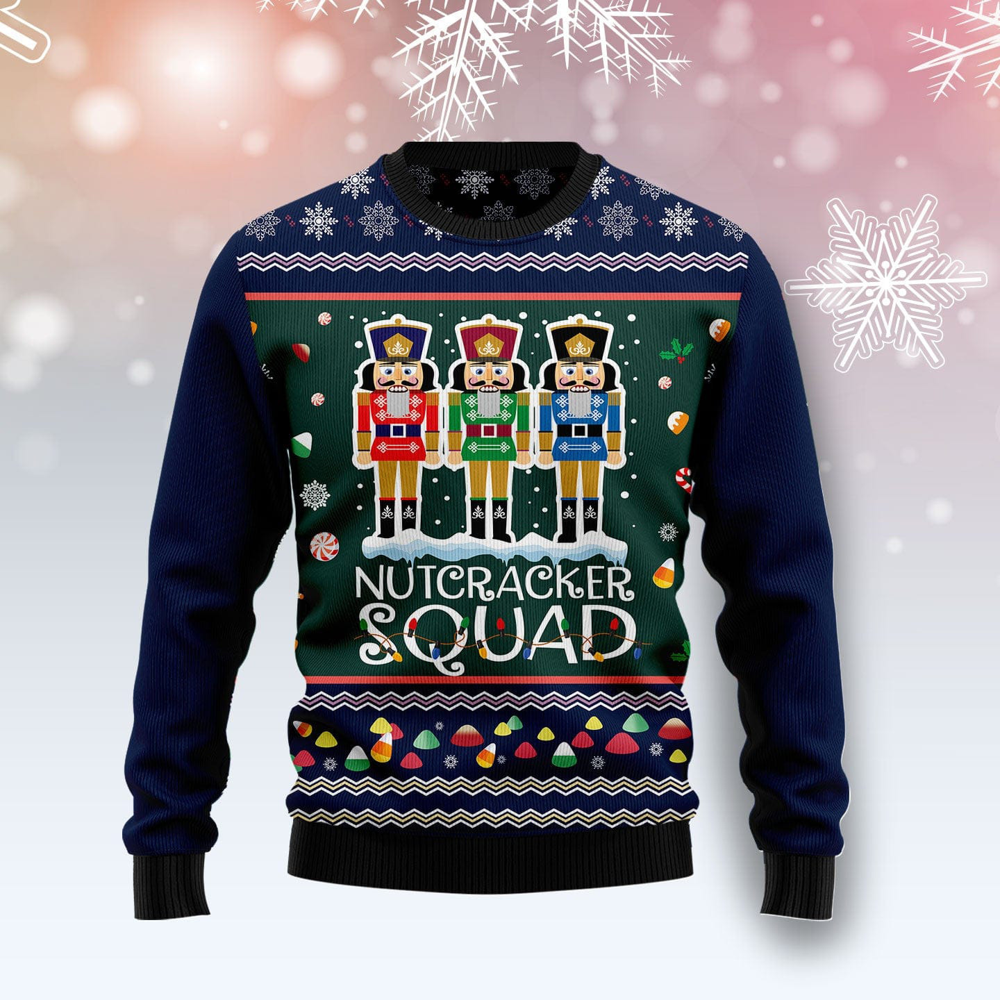 Nutcracker Squad Ugly Christmas Sweater Nutcracker Design Warm Clothes For Winter