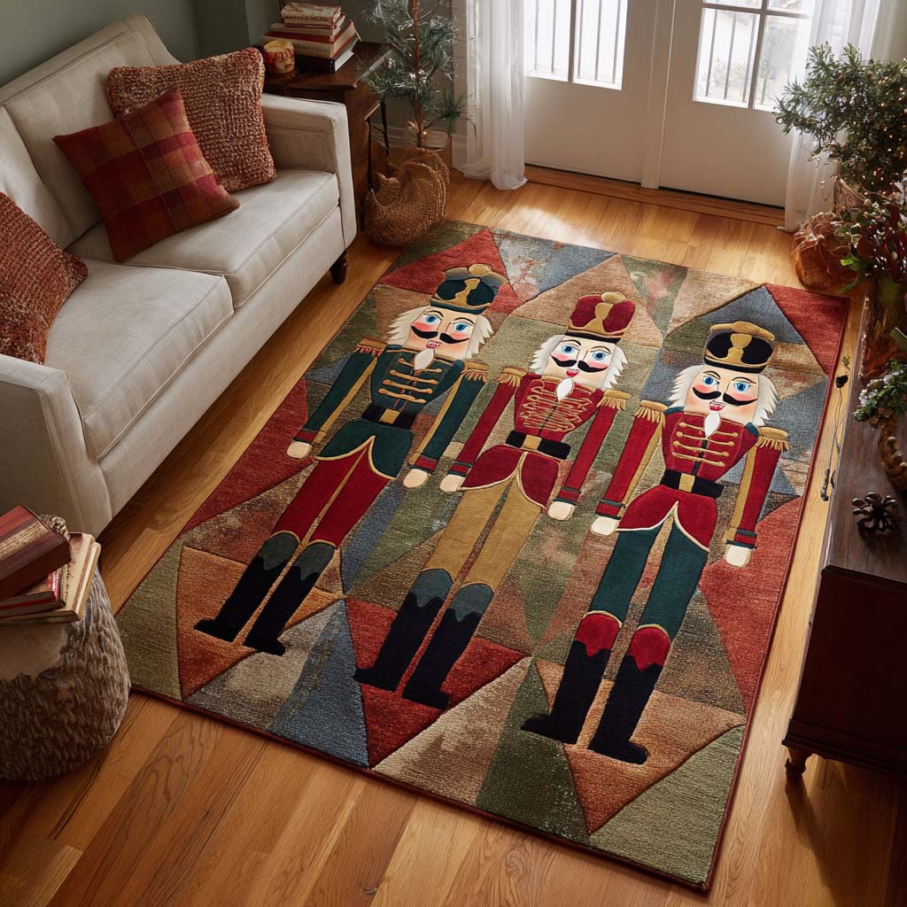 Nutcracker Trio Area Rug  Modern Rugs Best Secret Santa Gifts