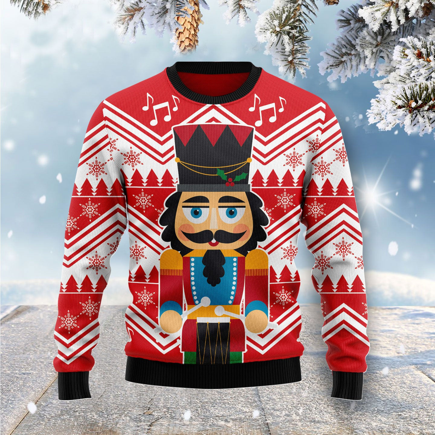 Nutcracker With Drum  Ugly Christmas Sweater