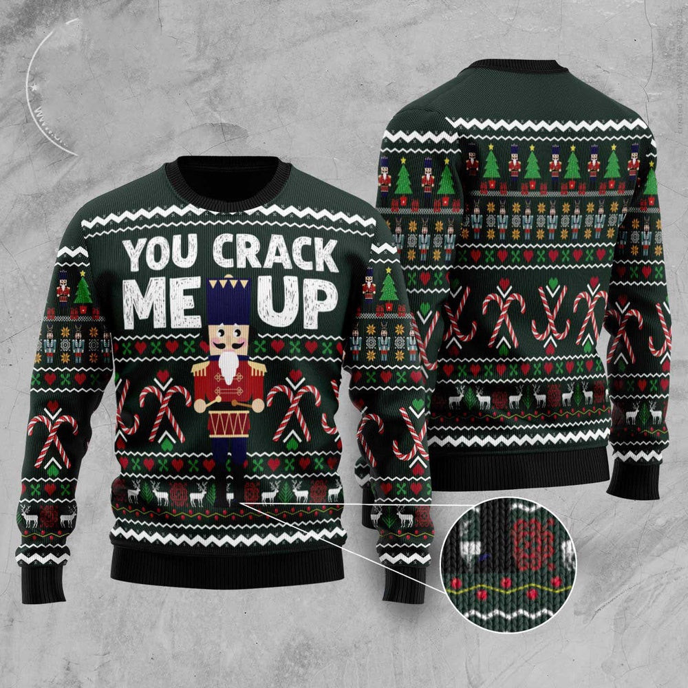 Nutcracker You Crack Me Up Ugly Christmas Sweater Funny Ugly Christmas Sweater Best Christmas Gifts