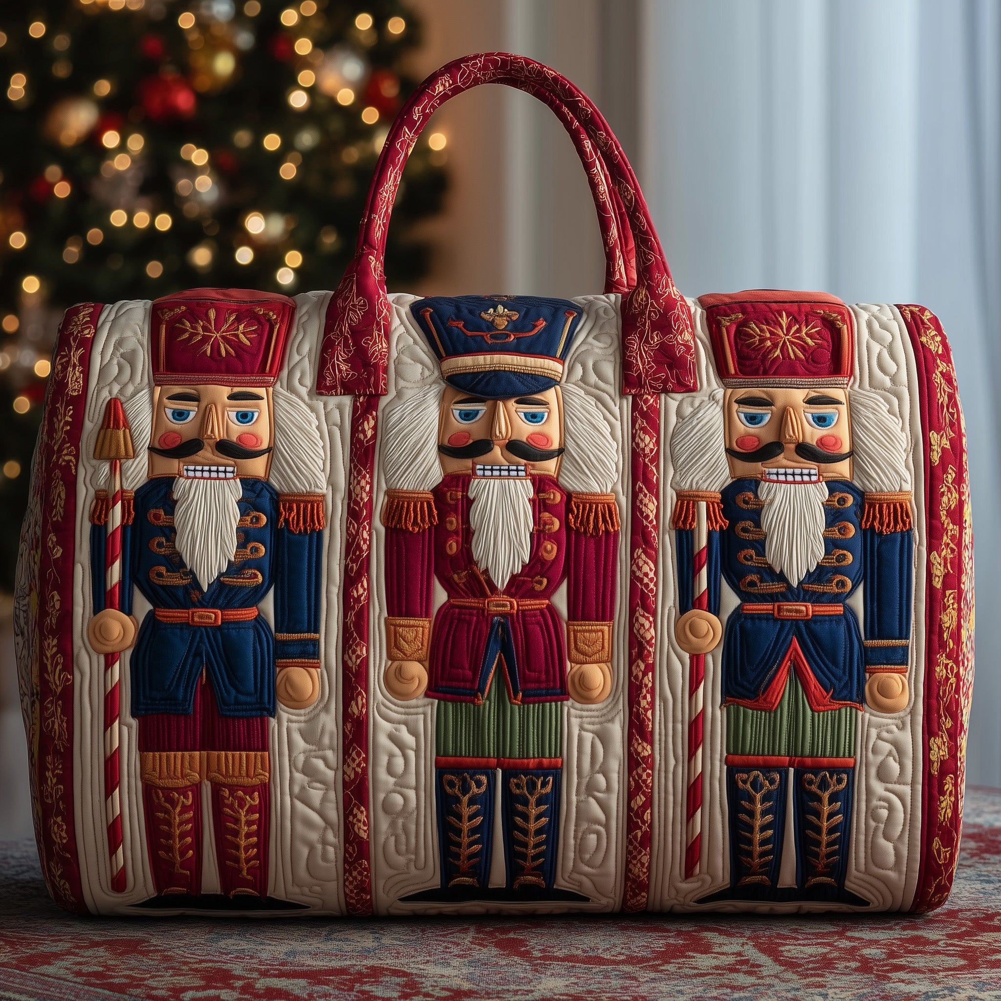Nutcrackers Quilted Duffle Bag For School And Gym