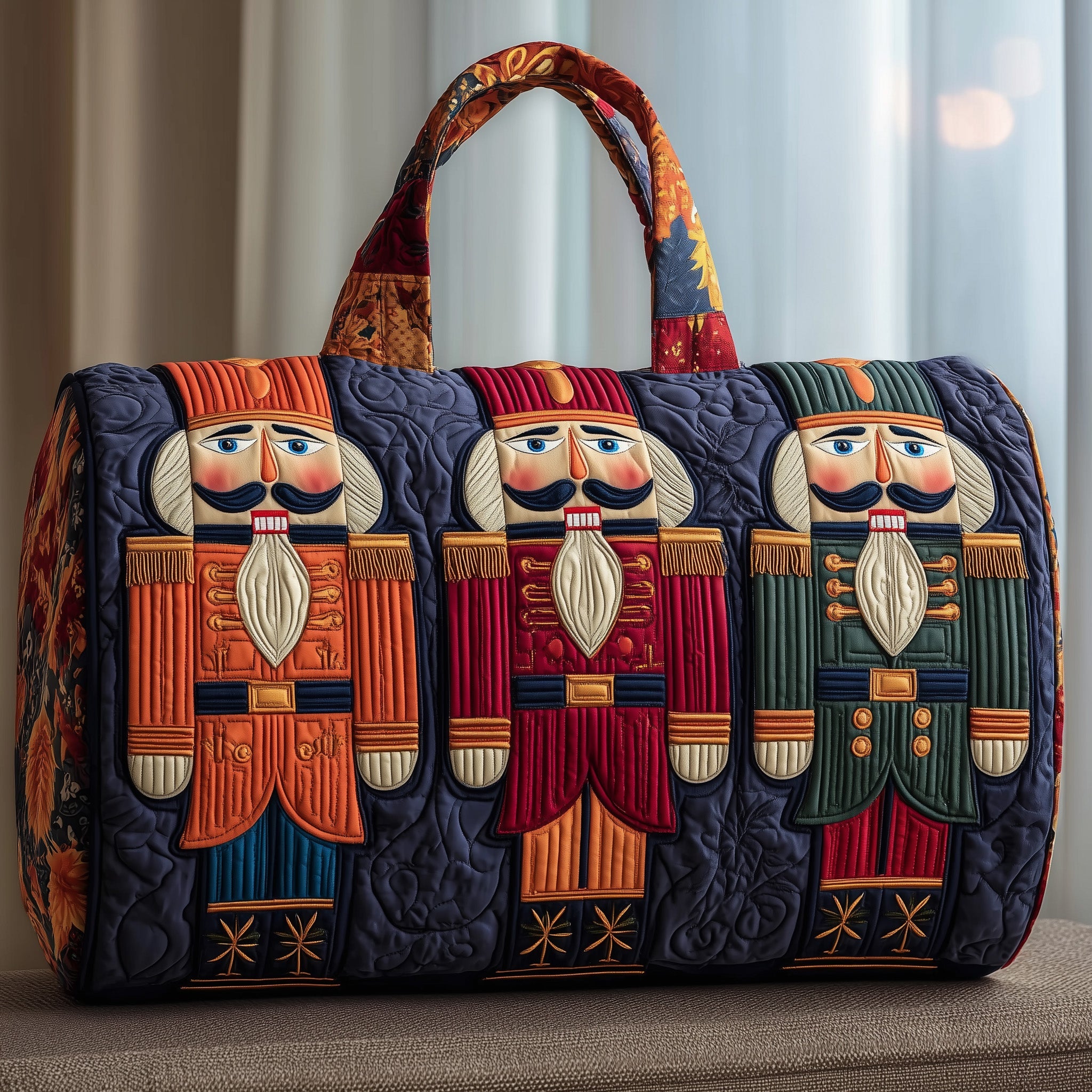 Nutcrackers Quilted Duffle Bag For Work And Travel