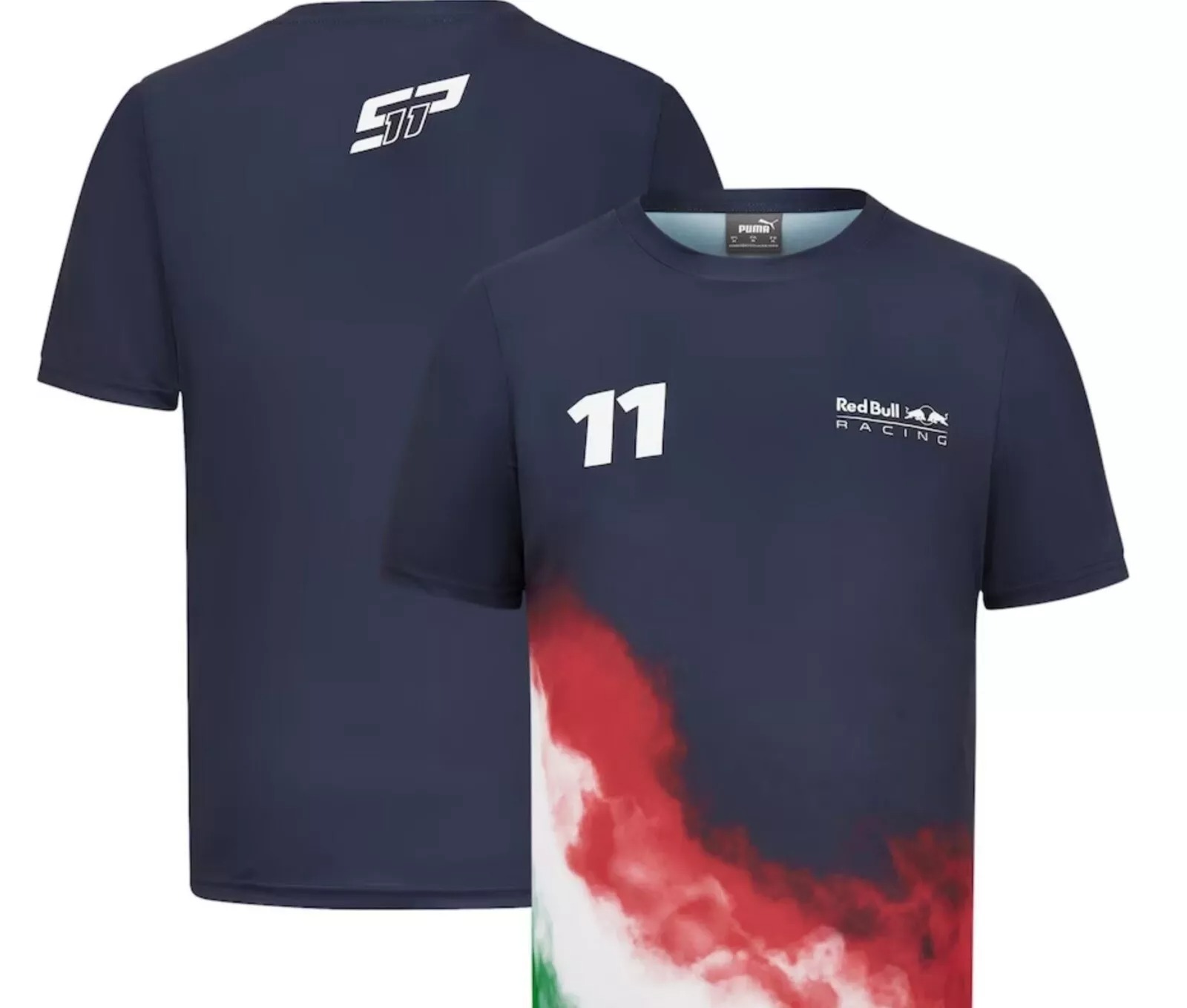 NWT Sergio Perez SP11 PUMA Red Bull Racing MEDIUM Mexico GP T-Shirt Fans Gifts
