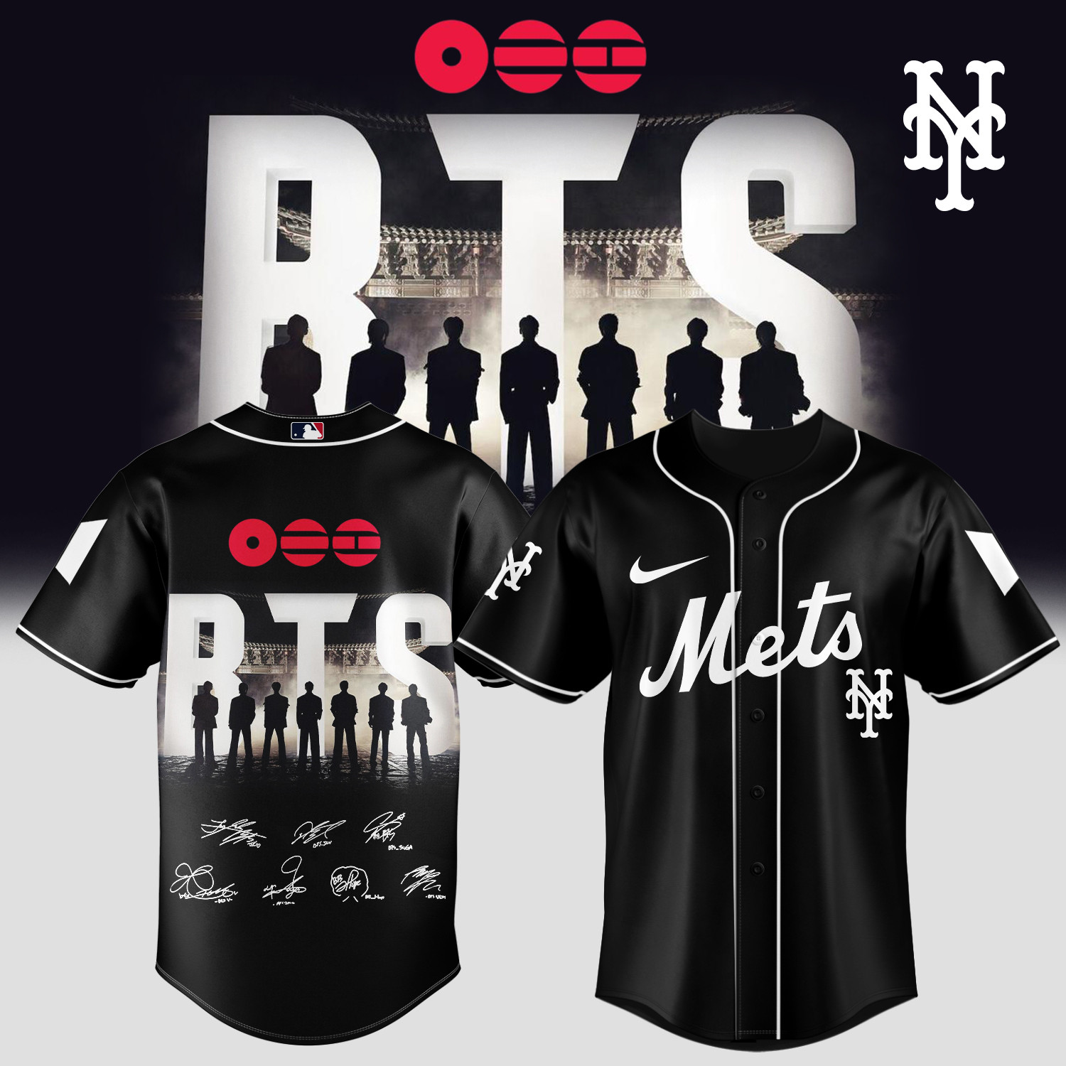 NY Mets x BTS Arirang World Tour 2026 Jersey 2026 MLB Playoffs Merch Birthday Gift For Army