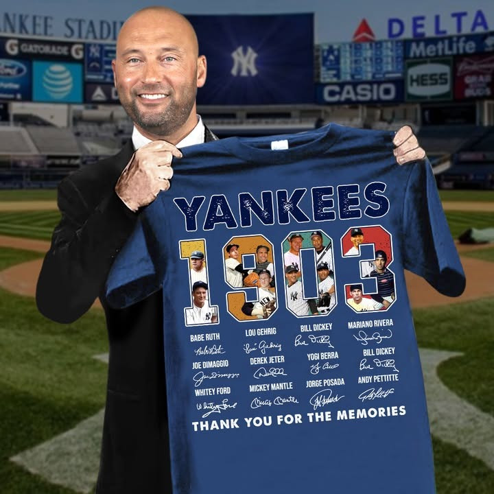 NY New York Yankees 1903 Thank You For The Memories T-Shirt Legends Signature Fan Gifts