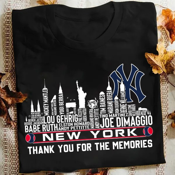 NY New York Yankees T-Shirt Thank You For The Memories Yankees Fan Gift Ideas