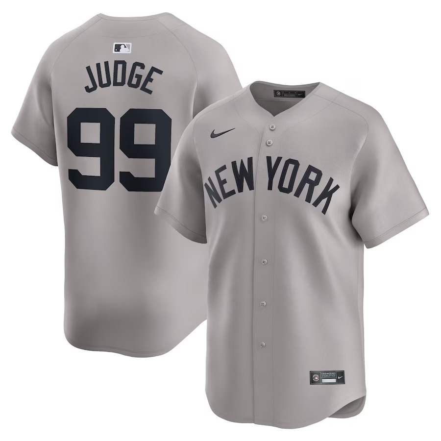 NY Yankees Aaron Judge Gray Away Player Jersey Best Baseball Gifts Ideas