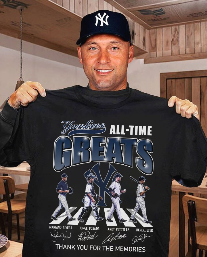 NY Yankees All Time Greats Shirt Thank You For The Memories Baseball Gifts For Yankees Fans
