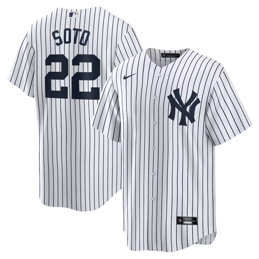 NY Yankees Juan Soto White Home Replica Player Jersey Gift Ideas For Baseball Players