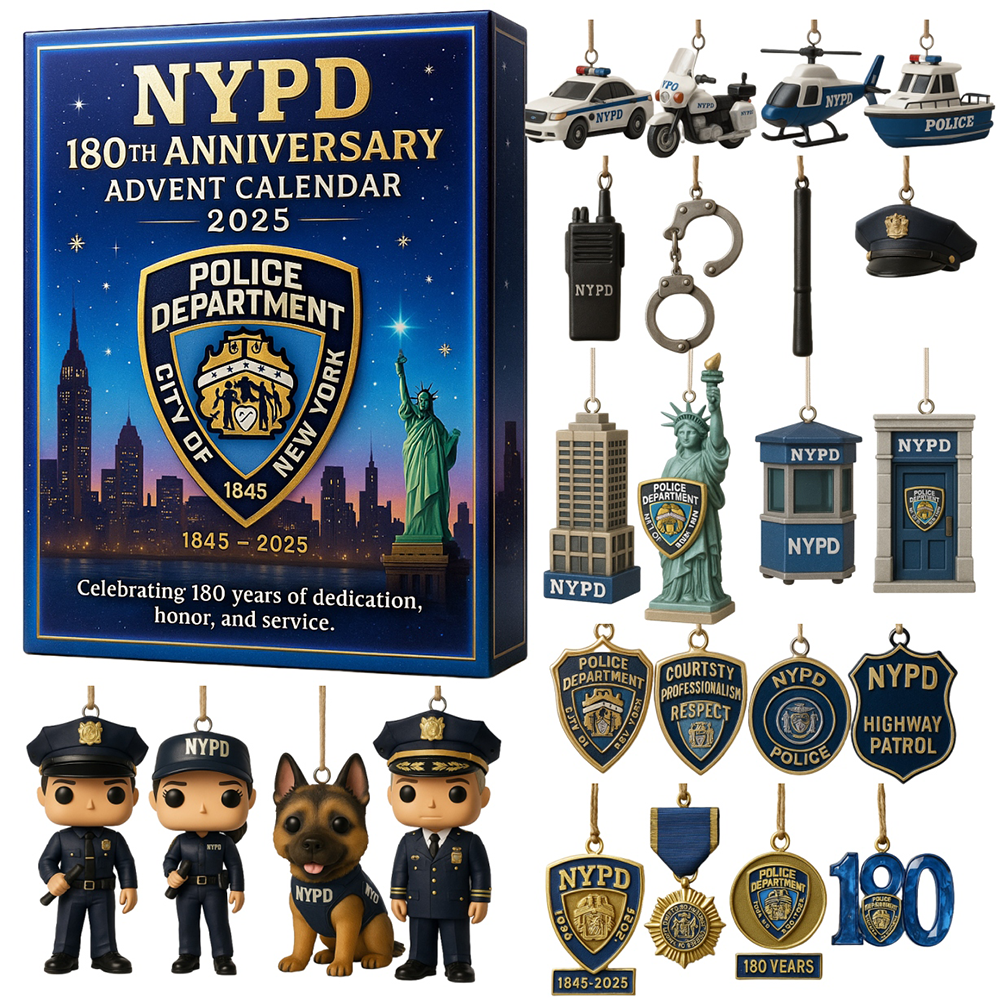 NYPD 180th Anniversary Advent Calendar Holiday Countdown Calendar Christmas Gifts For Husband