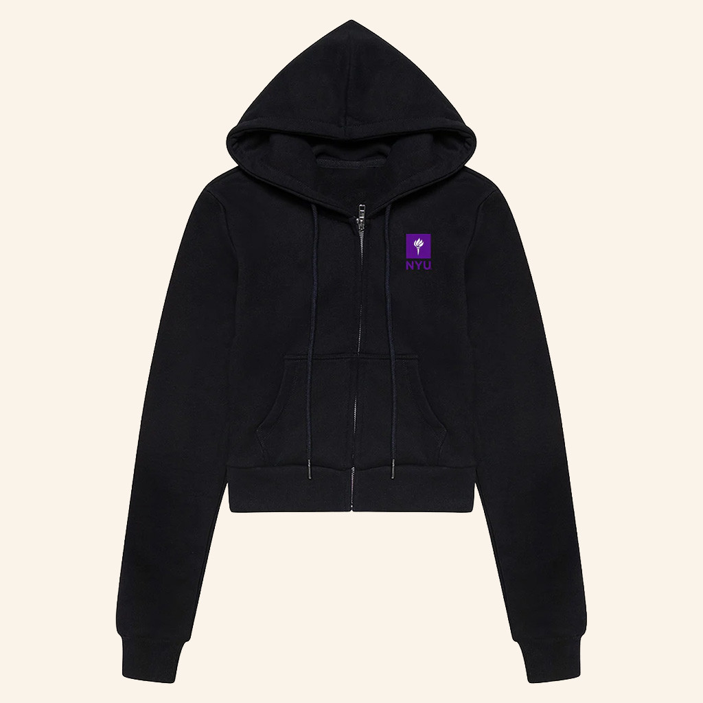 NYU Merch NYU Cropped Zip Hoodie Unique Gift For Girlfriend NYU Merch NYU Cropped Zip Hoodie Unique Gift For Girlfriend