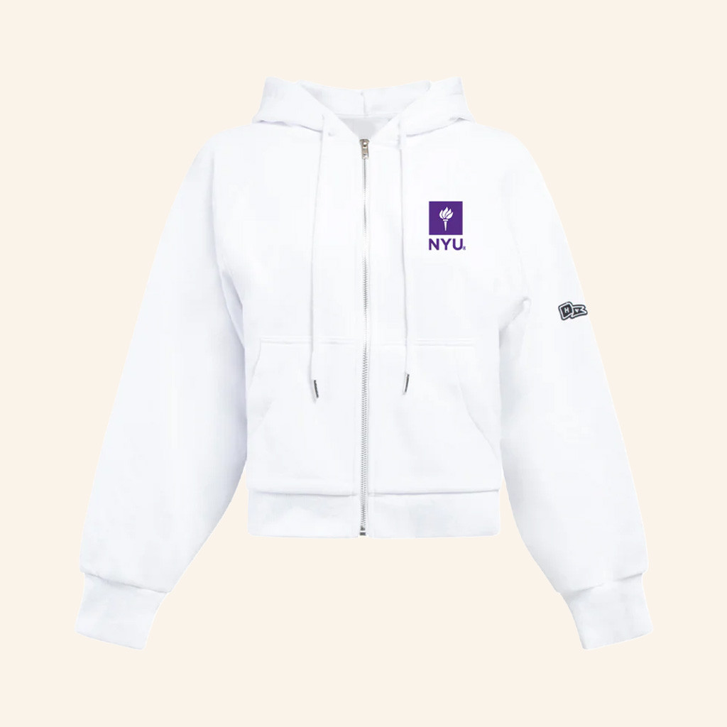 NYU Merch NYU White Zip Hoodie Unique Christmas Gifts For Sisters NYU Merch NYU White Zip Hoodie Unique Christmas Gifts For Sisters