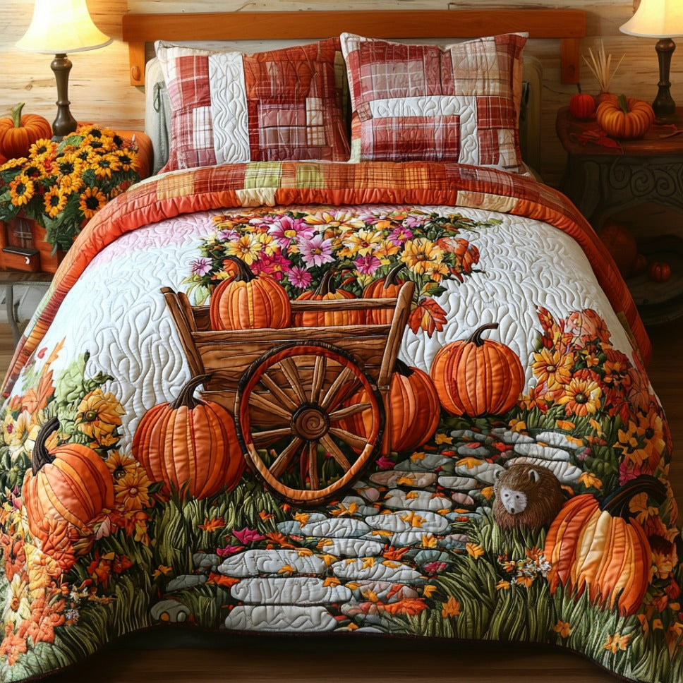 Oak Patch Glow Quilted Bedding Set Cute Bedroom Decor Small Fall Gift Ideas