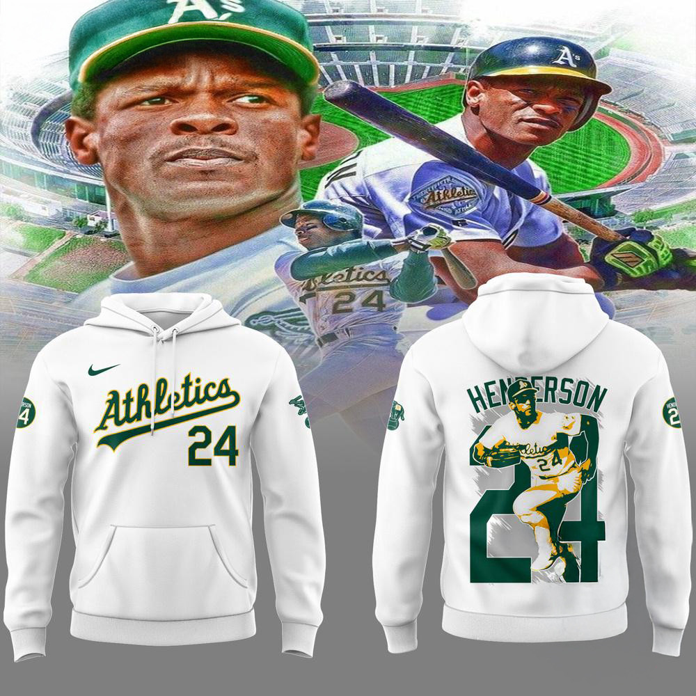 Oakland Athletics Rickey Henderson Forever 24 Hoodie Gift For Baseball Lovers