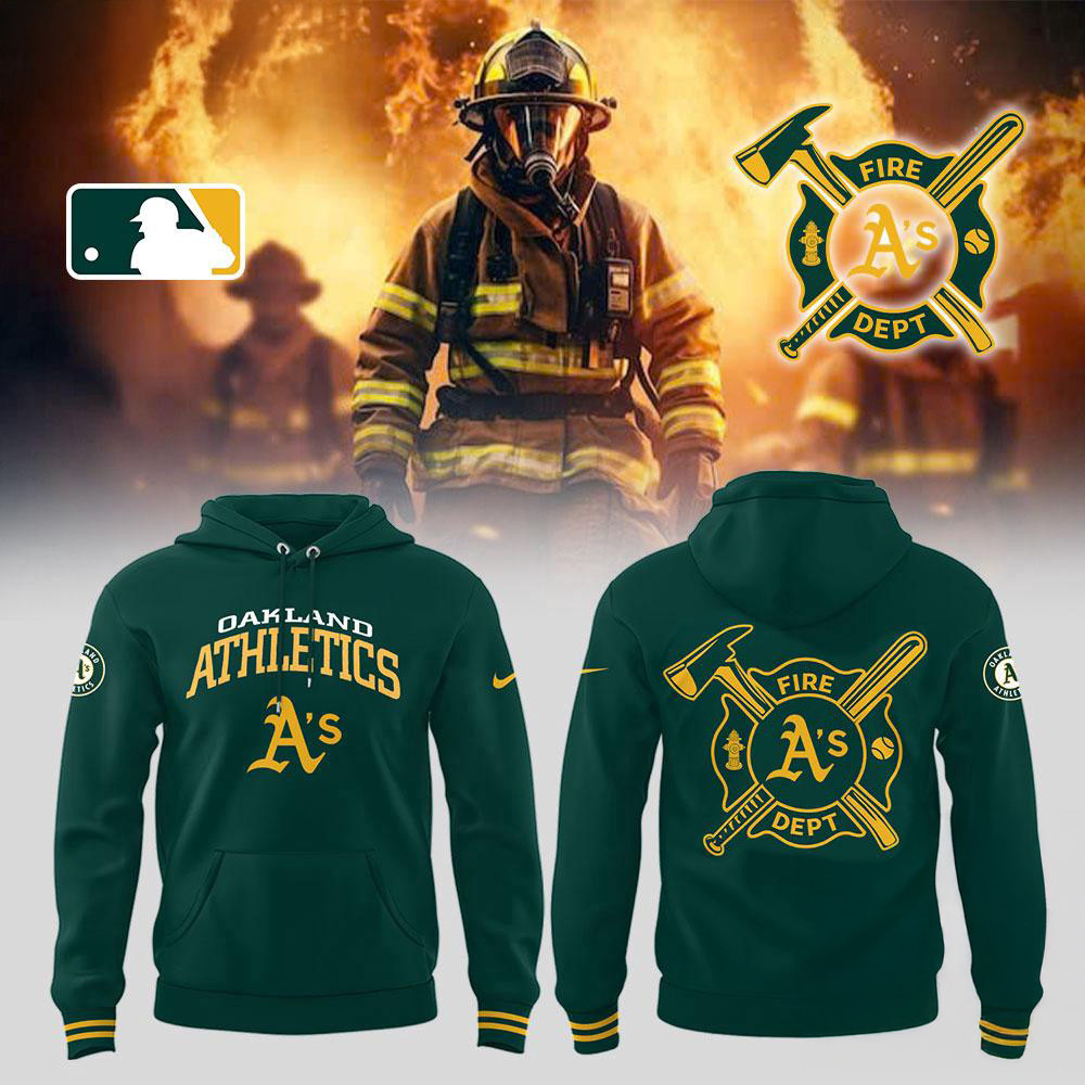 Oakland Athletics x Firefighter Appreciation Night Hoodie Gift For Baseball Fan