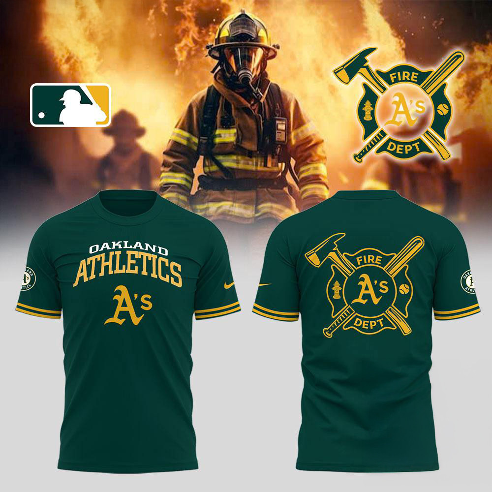 Oakland Athletics x Firefighter Appreciation Night Shirt Gift For Baseball Fan
