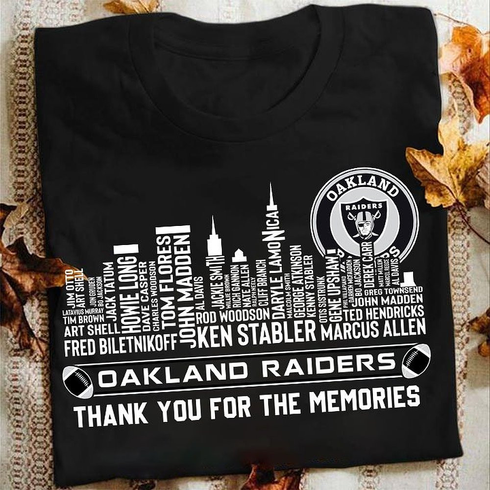 Oakland Raiders Legends T-Shirt -Thanks You For The Memories