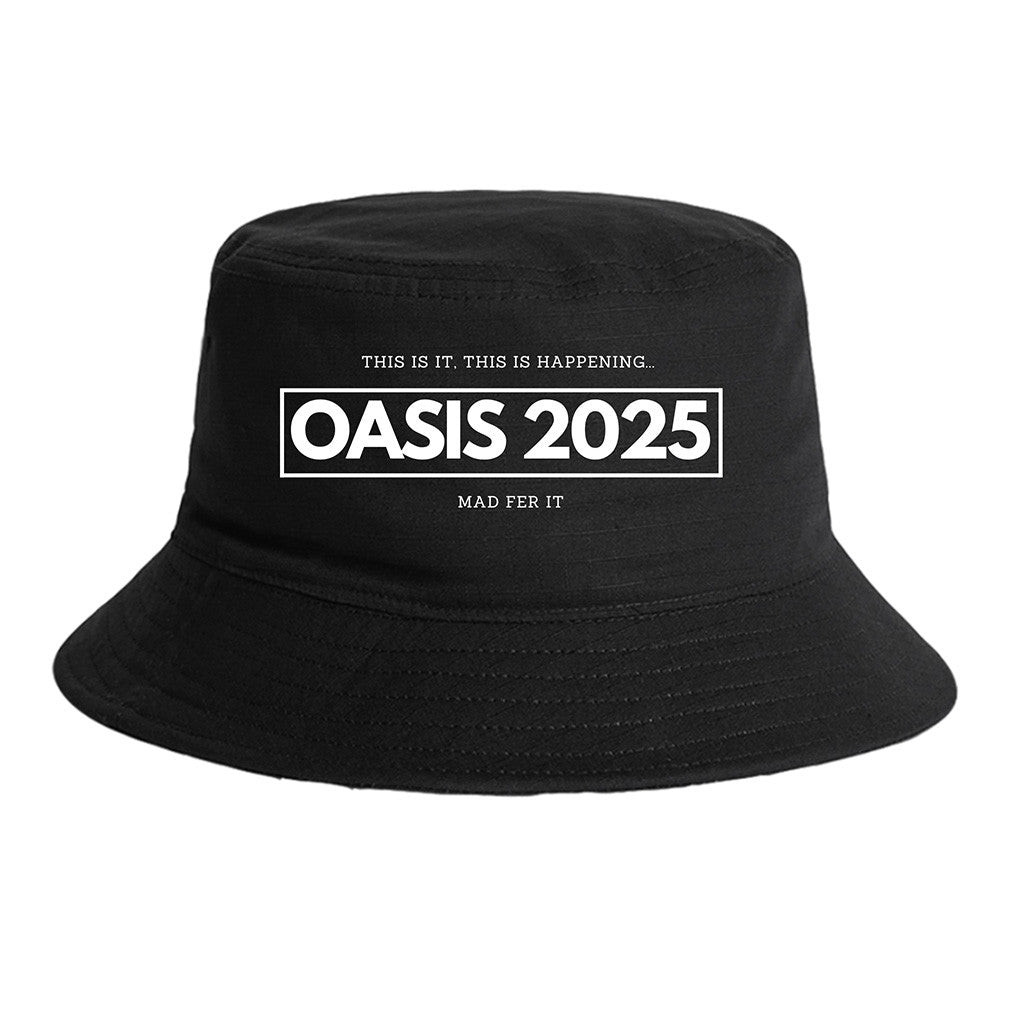 Oasis Bucket Hat Oasis 2025 Black Hat Gifts For Him Her