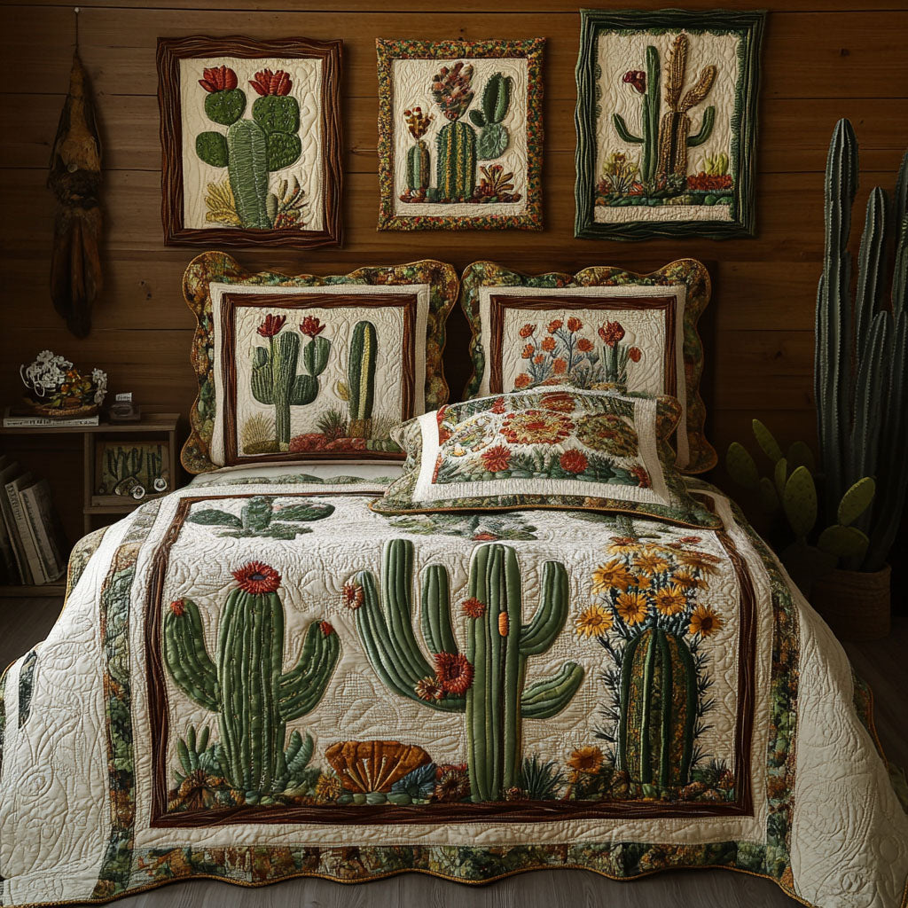 Oasis Elegance Quilted Bedding Set Thoughtful Bedding Gift for Cozy Winter Nights