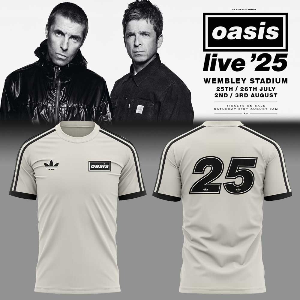 Oasis Live 25 25 Cream T-Shirt Unique Gifts For Music Lovers