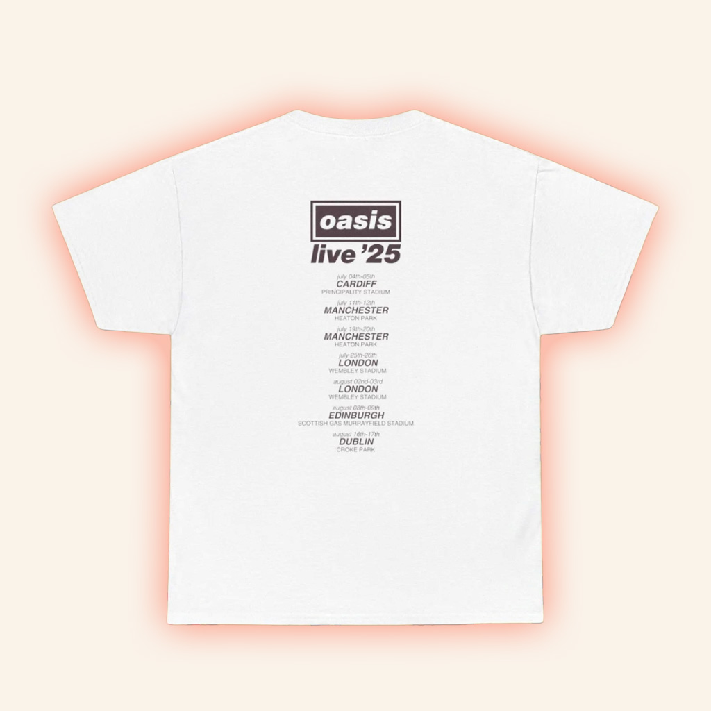 Oasis Live Tour 2025 T-Shirt Oasis Tour Merch Gifts For Rock Band Fans Oasis Live Tour 2025 T-Shirt Oasis Tour Merch Gifts For Rock Band Fans