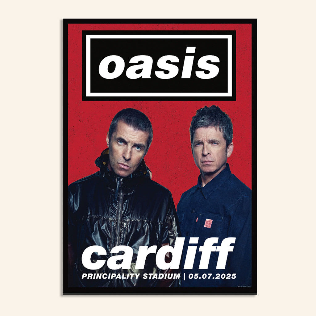 Oasis Merch 2025 05 07 Poster Live 25 Cardiff Event Lithographic Poster Fan Merch