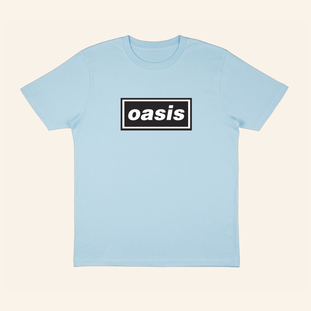 Oasis Merch 2025 Decca Logo T-Shirt Light Blue Gifts For Besties Oasis Merch 2025 Decca Logo T-Shirt Light Blue Gifts For Besties
