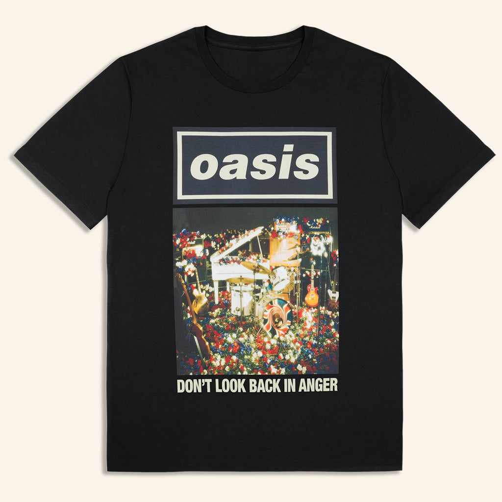 Oasis Merch 2025 Live 25 Dont Look Back In Anger Cover T-Shirt Black Gifts For Husband Oasis Merch 2025 Live 25 Dont Look Back In Anger Cover T-Shirt Black Gifts For Husband
