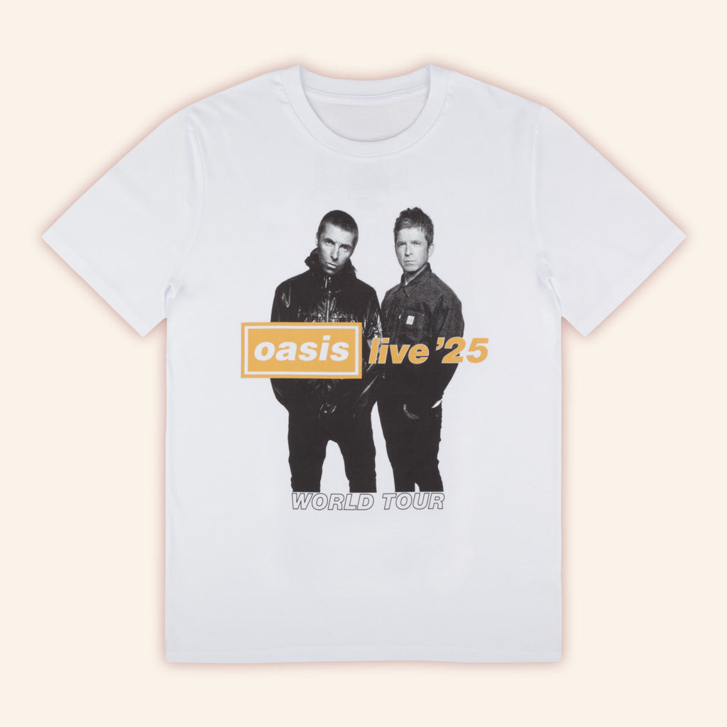 Oasis Merch 2025 Live 25 Gold Photo T-Shirt Best Gifts For Husband Oasis Merch 2025 Live 25 Gold Photo T-Shirt Best Gifts For Husband