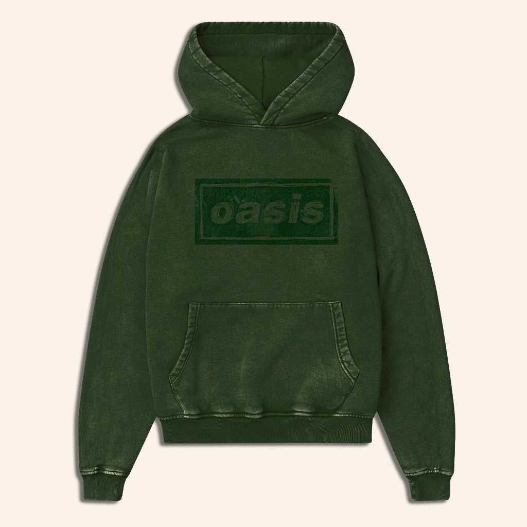Oasis Merch 2025 Live 25 Lino Logo Hoodie Green Gift Ideas For Boyfriend Oasis Merch 2025 Live 25 Lino Logo Hoodie Green Gift Ideas For Boyfriend