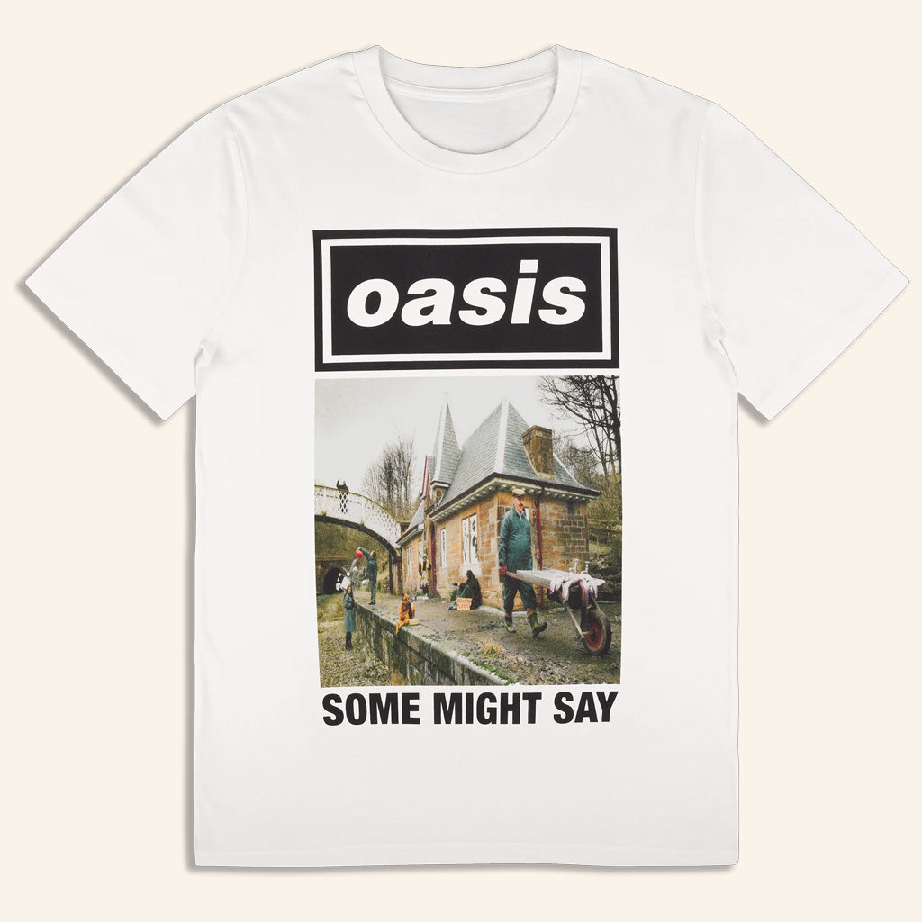 Oasis Merch 2025 Live 25 Some Might Say Cover T-Shirt White Best Gifts For Fans Oasis Merch 2025 Live 25 Some Might Say Cover T-Shirt White Best Gifts For Fans